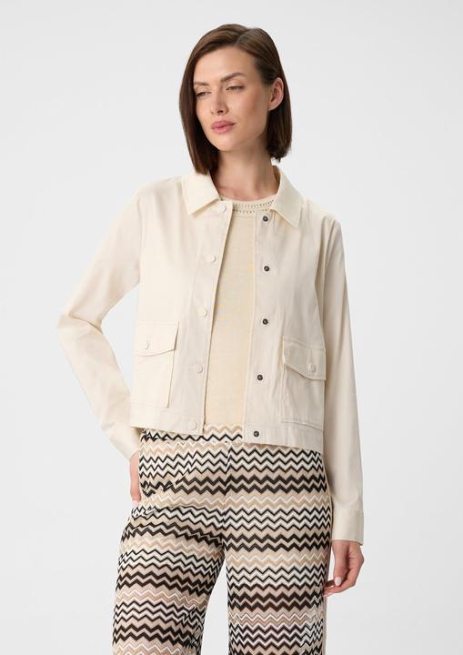 Produktbild Comma Indoor-Jacke Leichte Jacke aus Baumwollmix im Boxy Fit mit Hemdkragen (46)