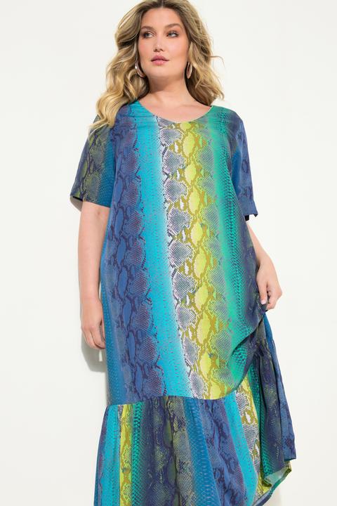 Produktbild Miamoda Midikleid, A-Line, Schlangen-Muster, Halbarm (46)