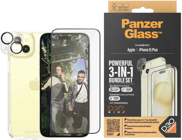 Produktbild PanzerGlass 3-in-1-Pack (1 Stk., Apple iPhone 15 Plus)