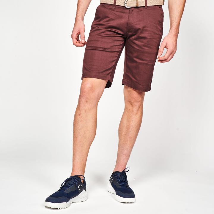 Actual product image Inesis M golf cotton chino shorts, MW500 brown (40)