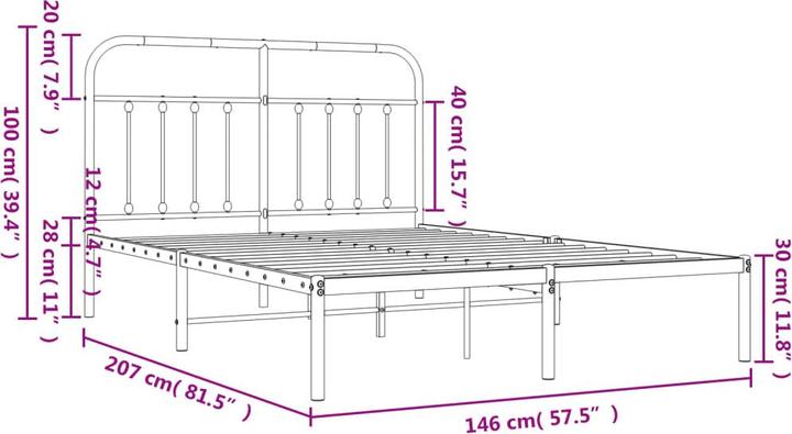 Image du produit vidaXL Bettgestell (140 x 200 cm)