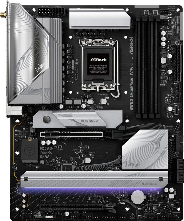 Productafbeelding AsRock B860 LiveMixer WiFi DDR5 Intel S kleinhandel (LGA 1851, Intel B860, ATX)