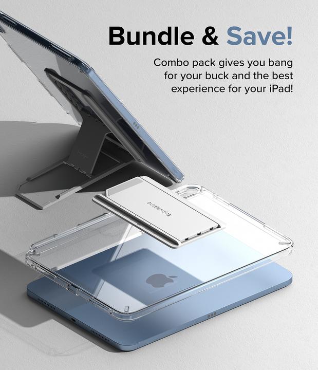 Produktbild Ringke Case for iPad 10th 2022 FUSION COMBO w OUTSTANDING* CLEAR (LIGHT GRAY 1P) (Apple iPad 2022 (10. Gen))