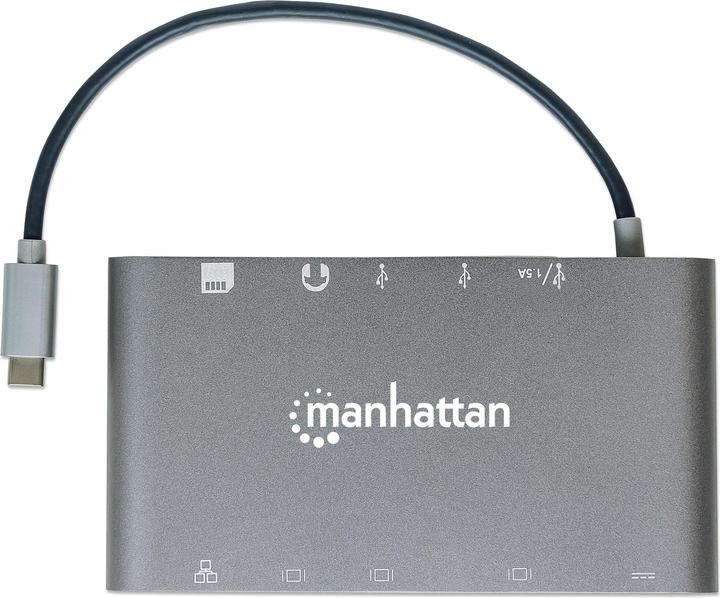 Produktbild Manhattan SuperSpeed USB-C to 7-in-1 Docking Station (Docking Port, 7 Ports)