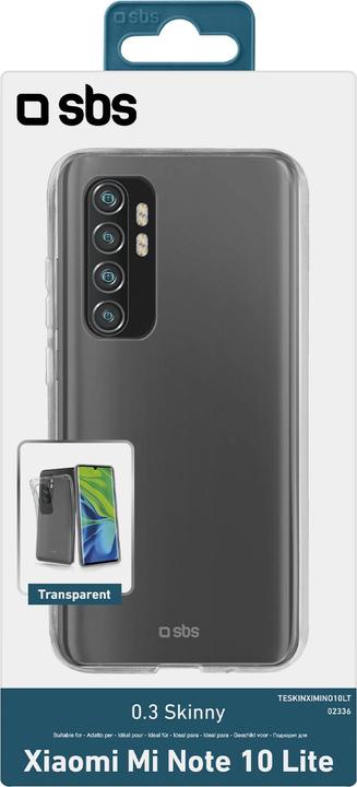 Immagine prodotto SBS Skinny Cover Xiaomi Mi Note 10 Lite, trasparente (Mi Nota 10 Lite)