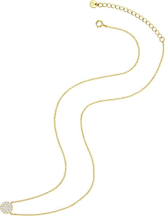 Immagine prodotto Glanzstücke München Catena da donna in argento sterling con zirconi in oro giallo da 40,0 cm + 5,0 cm di estensione - (Argento, 40 - 45 cm)