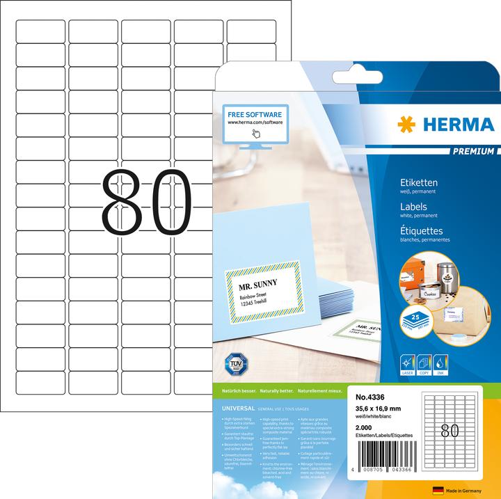 Actual product image HERMA Universal labels A4