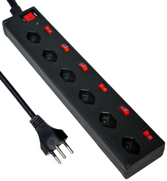 Actual product image Schönenberger Socket strip (6 x, Type 13, 2 m)