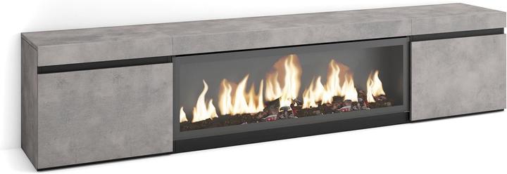 Produktbild Skraut Home Fernsehschrank mit Elektrokamin (208 x 35 x 45 cm)