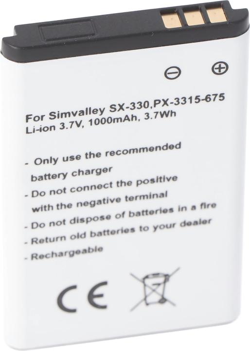 Actual product image AccuCell Akku Simvalley SX-330, PX-3315-675