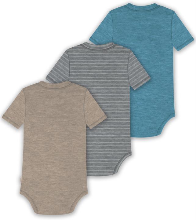 Produktbild Normani 3er Set Baby Merino Kurzarmbody „Tihoi" - 9323 (74)