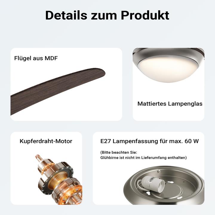 Image du produit Wiltec Ventilateur de plafond (55 dB)