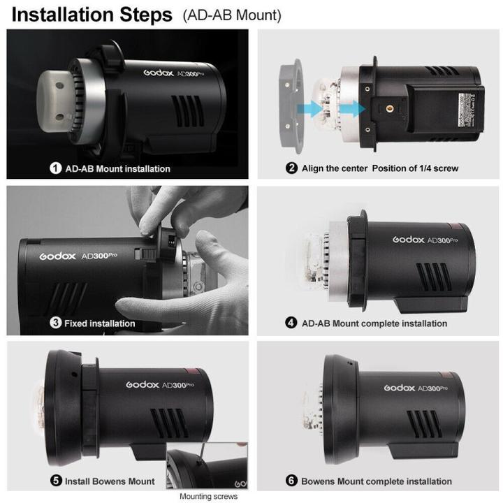 Actual product image Godox AD-AB Adapterring