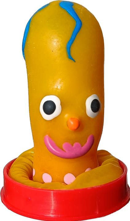 Produktbild Erco Scherzkondom „Rundkopf“ – Handbemalt, Naturkautschuklatex, Fun-Geschenk für Kunstfans (1 Stk.)