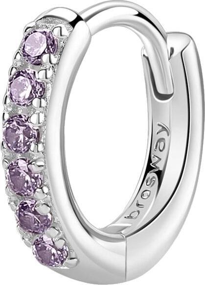 Produktbild Brosway Fancy Magic Purple FMP85 silver hoop single earring