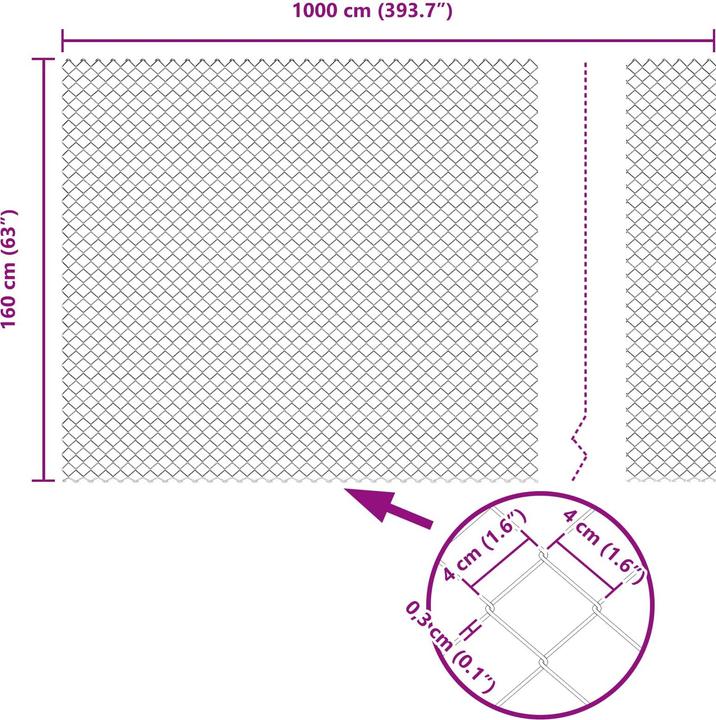 Produktbild vidaXL Outdoor-Zaun
