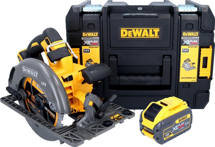 Produktbild DeWalt DCS 579 NT Akku Handkreissäge 54 V FlexVolt 190 mm Brushless + 1x Akku 12,0 Ah + TSTAK -