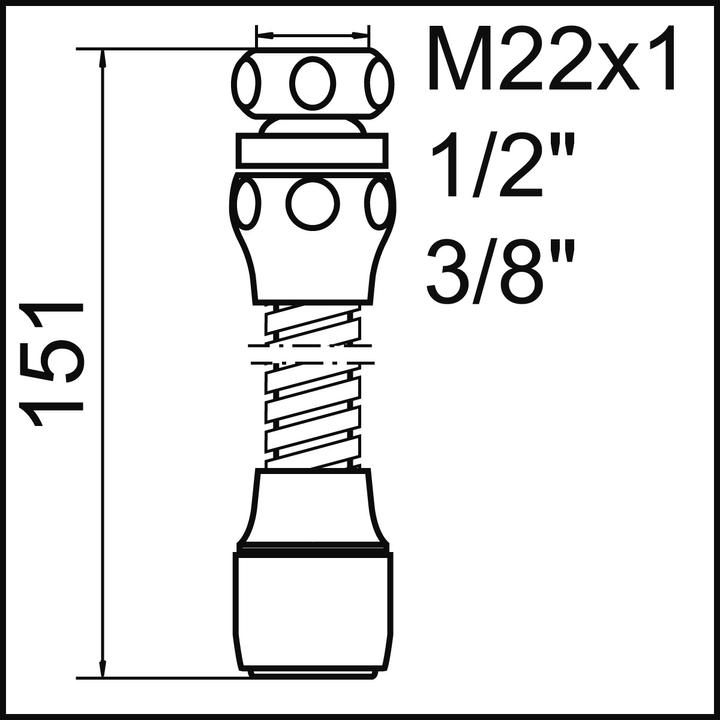 Produktbild Neoperl Cascade M22, 1/2, 3/8