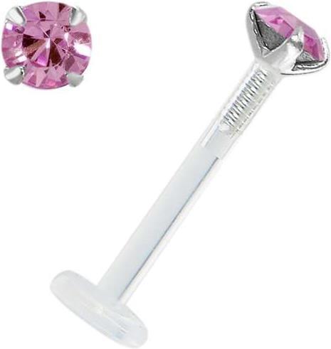 Bright pink, Silver, Transparent