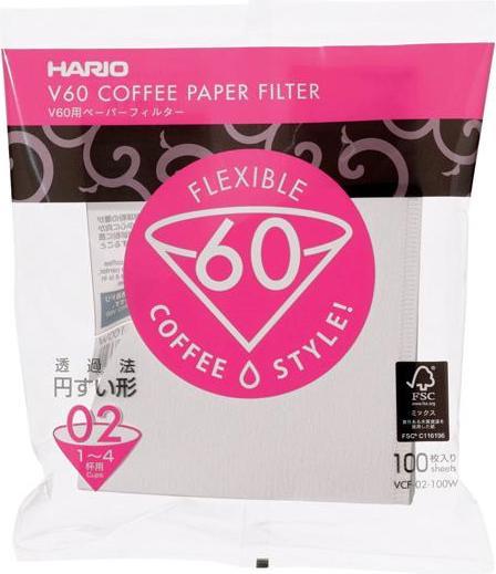 Actual product image Hario VCF-02-100W-H Coffee filter (e) cup disposable coffee filter