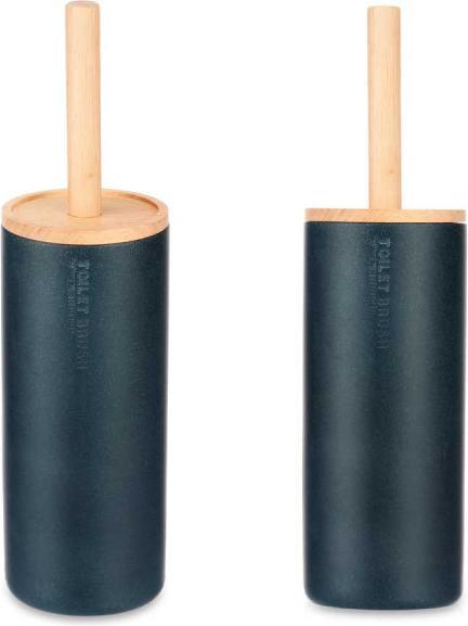 Immagine prodotto Berilo portascopino in resina alta con coperchio in bambù