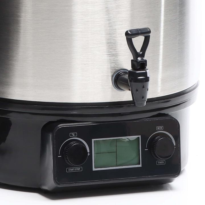 Image du produit Wiltec Soupière électrique Acier fin 27L 2000W Écran digital Minuterie Marmite 30-100°C Soupe (27 l)