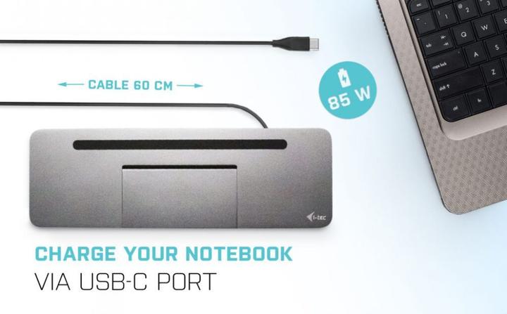 Actual product image i-tec USB-C Metal 4K 3xDisplay DS 1xHDMI1xVGA1xDP 1xSD+1xmicroSD CR 1xGLAN 1x3.5mmAudio 2xUSB 3.0 2x (USB-C, 9 ports)