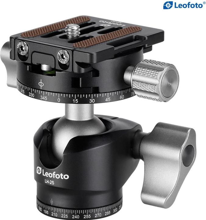 Actual product image Leofoto LH-25R + quick release plate NP-50 (Spherical head)