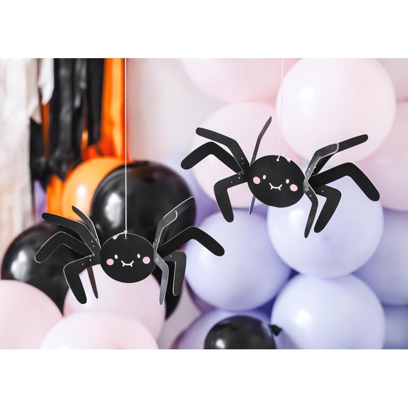 Thumbnail - Partydeco Schwarze Spinnen zum Aufhängen (5St.)