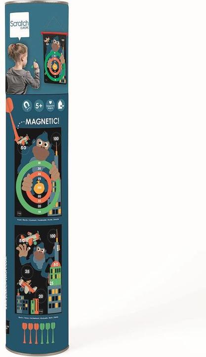 Actual product image Scratch Magnet dart game monkey large (French, English, German)