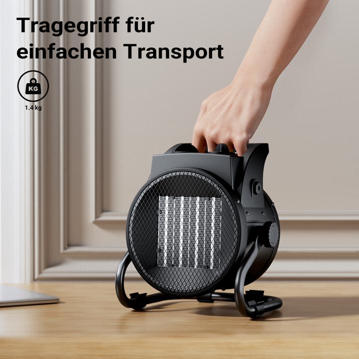 Produktbild Wiltec Keramik Heizstrahler 2kW Heizlüfter Heizgerät Schnellheizer Elektrisch (2000 W)