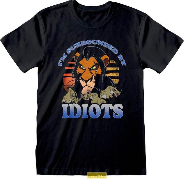 Immagine prodotto Heroes Inc Le Roi lion T-Shirt Surrounded By Idiots (L) (L)