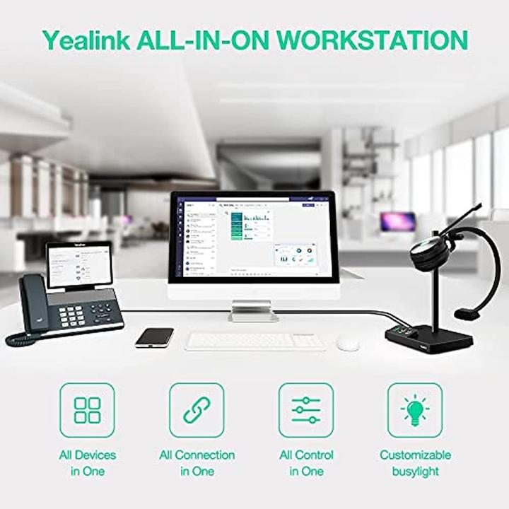 Actual product image Yealink USB Dect UC Headset WH62 Mono UC (Wireless)