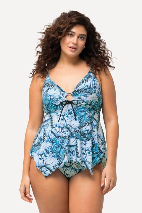 Immagine prodotto Ulla Popken Tankini con ali, apertura, coppe morbide, orlo a punte e materiale riciclato (42 A)