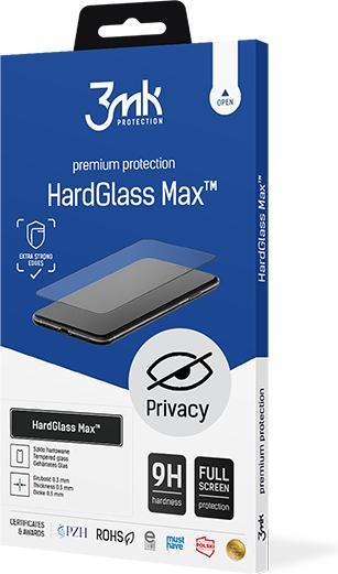 Immagine prodotto 3MK HardGlass Max Privacy Sam S24 Ultra czarny/nero, vetro a schermo intero (1 pz., Samsung Galaxy S24 Ultra)