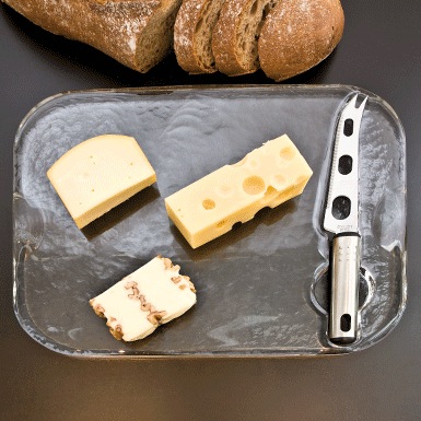 Actual product image Glasi Hergiswil Serving Plate with Knife Transparent