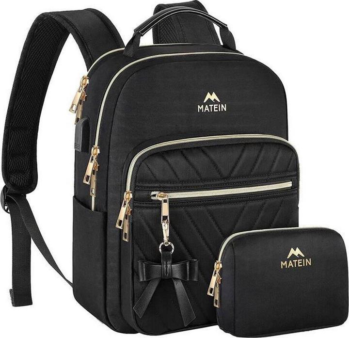 Produktbild Matein Women's 10.5" travel backpack with makeup bag 1342 Black (13 l)