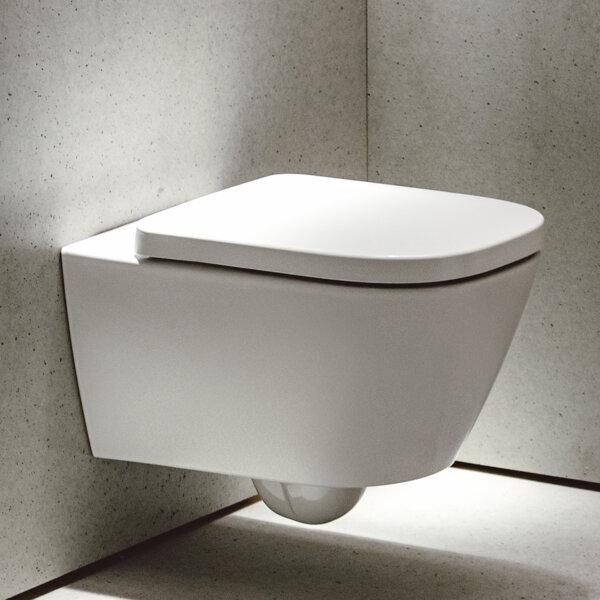 Actual product image Laufen Meda wall-hung WC Advanced, rimless, silent flush, 360x540mm, concealed fastening, deep flush