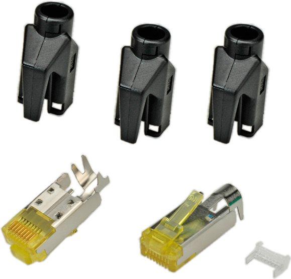 Produktbild EFB Elektronik Hersteller: HIROSE RJ45-Hirose Stecker STP, TM31 schwarz, 10 Stück, 3 Elemente, Cat.6A Channel Class (CAT6a)