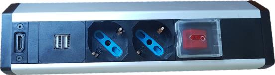 Produktbild Nilox Multipresa 2 Schuko 2 usb (2x, CEE 7/4, USB-A, 1.50 m)