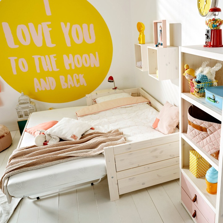 Produktbild Lifetime Kidsrooms Pop Up Bett Einzelbett 90x200 mit Gaestebett und Roll Lattenrost (90 x 200 cm)