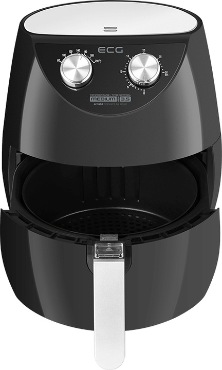 Actual product image ECG AF 3500 fryer Single Hot air fryer Black, Stainless steel
