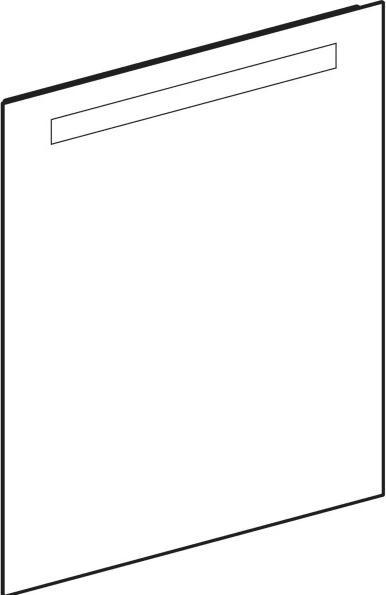 Produktbild Geberit Option Basic Square Lichtspiegel, Beleuchtung oben (77 x 50 cm)
