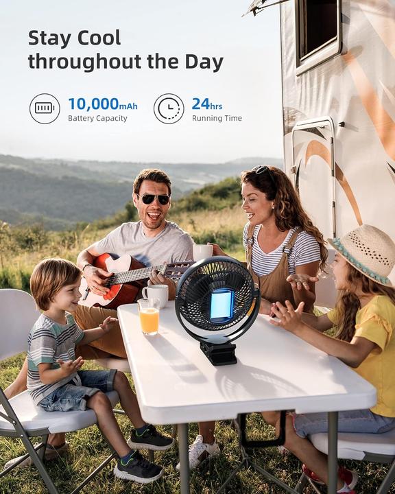 Immagine prodotto Koonie Tragbarer Clip-On-Ventilator (35 dB)