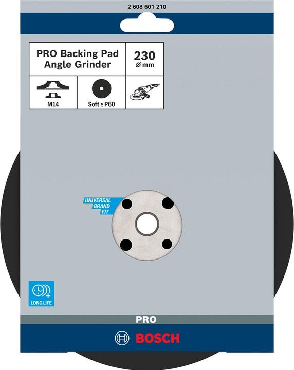 Actual product image Bosch Professional Zubehör PRO Backing Pad soft, 230 mm, M14, soft (P60)