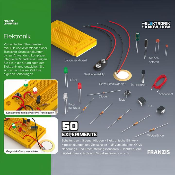 Actual product image Franzis Learning package electronics