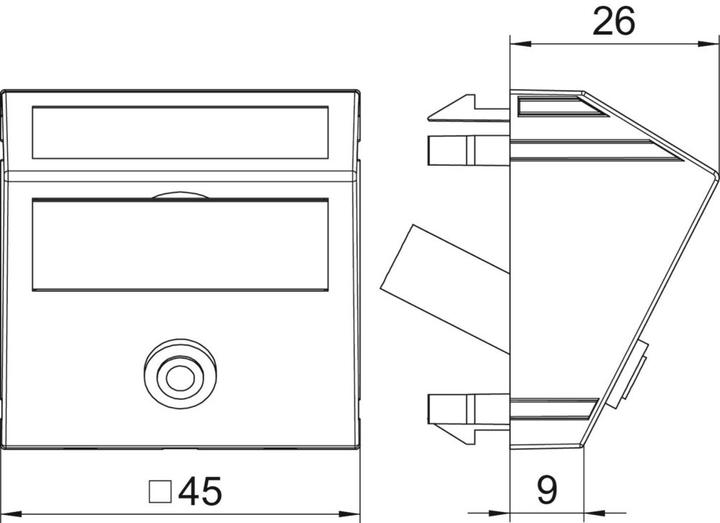 Produktbild OBO Bettermann OBO MTS-MK L RW1 MultimediatrÃ¤ger Audio-Klinke 1x Buchse m.