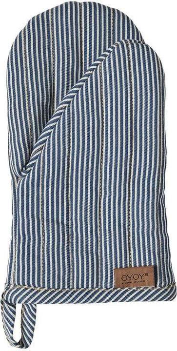 Immagine prodotto OYOY Living Guanto da cucina a righe in denim blu/bianco (Cotone biologico)