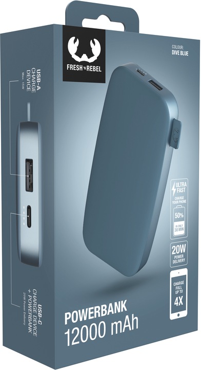 Actual product image Fresh'N Rebel Powerbank (12000 mAh, 20 W, 44400 Wh)