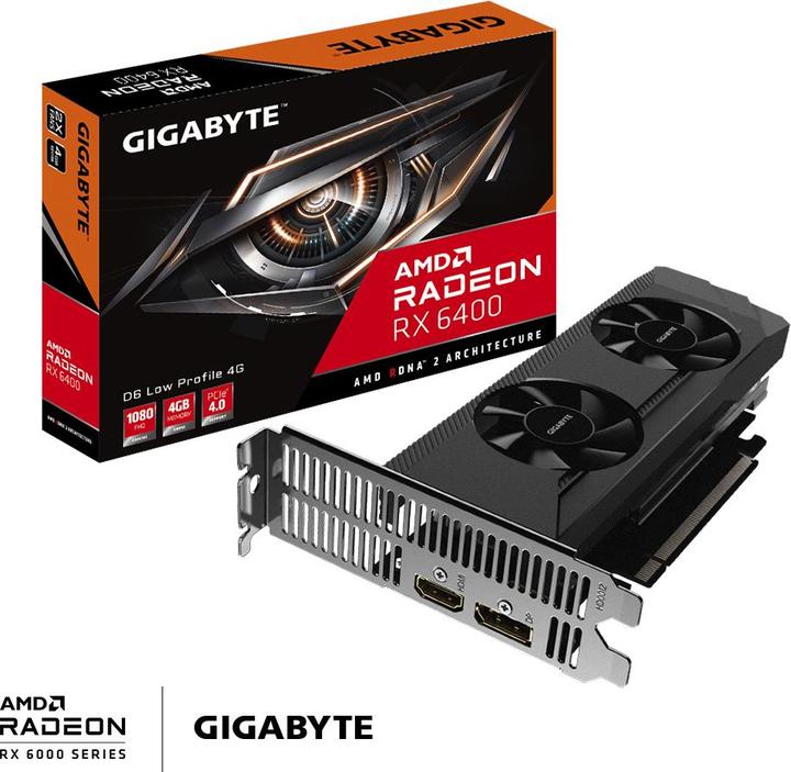 Image du produit Gigabyte Radeon RX 6400 D6 (4 Go, GDDR6)